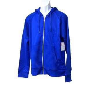 Sport Illustrated Men’s Hooded Athletic Jacket, Size L, Sapphire Glow (blue)